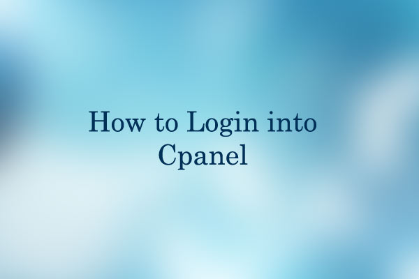 How to Login into cPanel