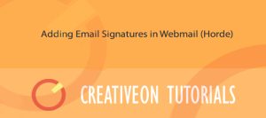 Adding Email Signatures In Webmail (Horde)