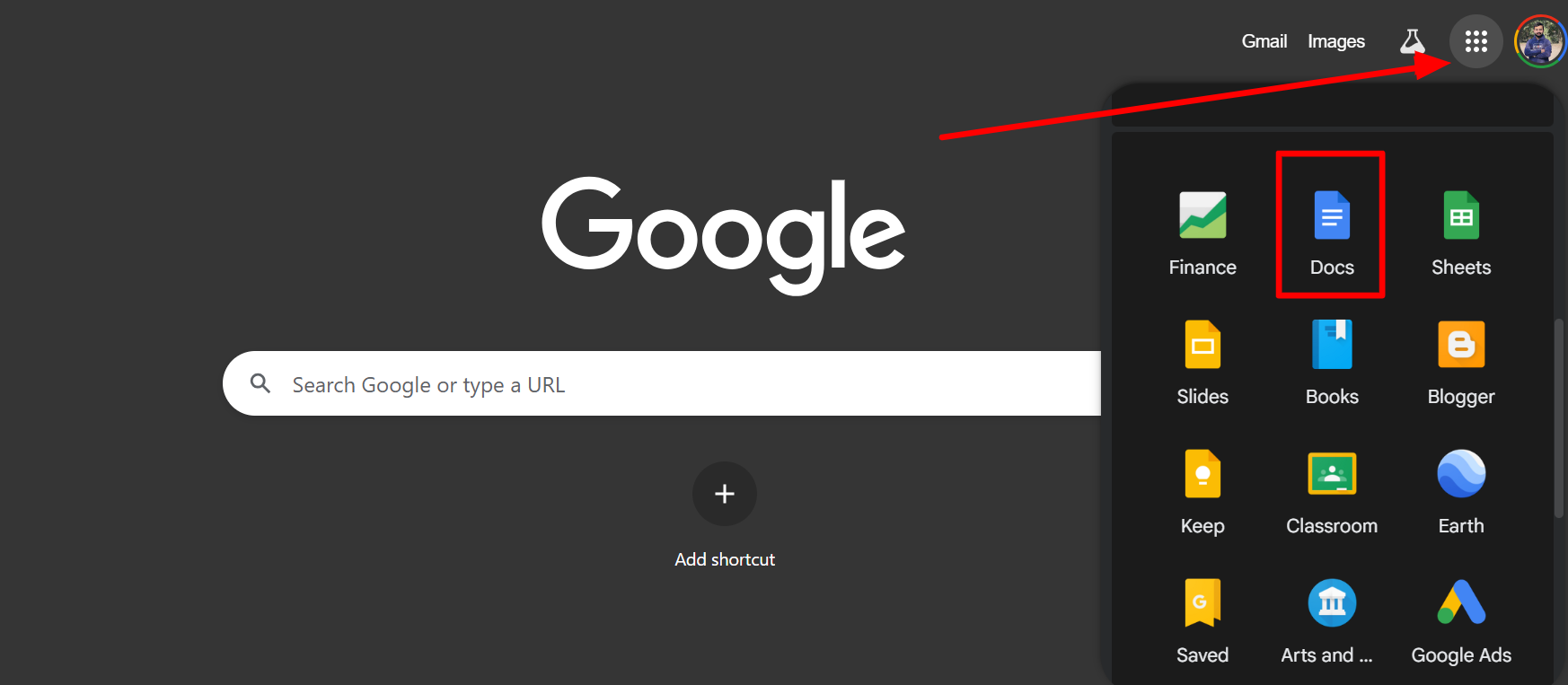 Open Google Docs