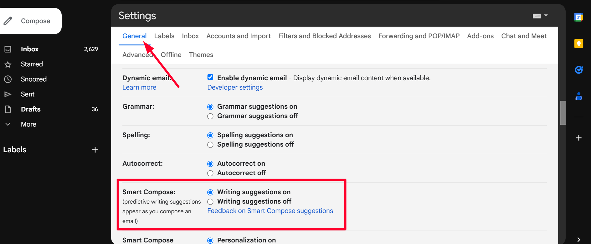find Smart Compose