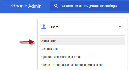 user section