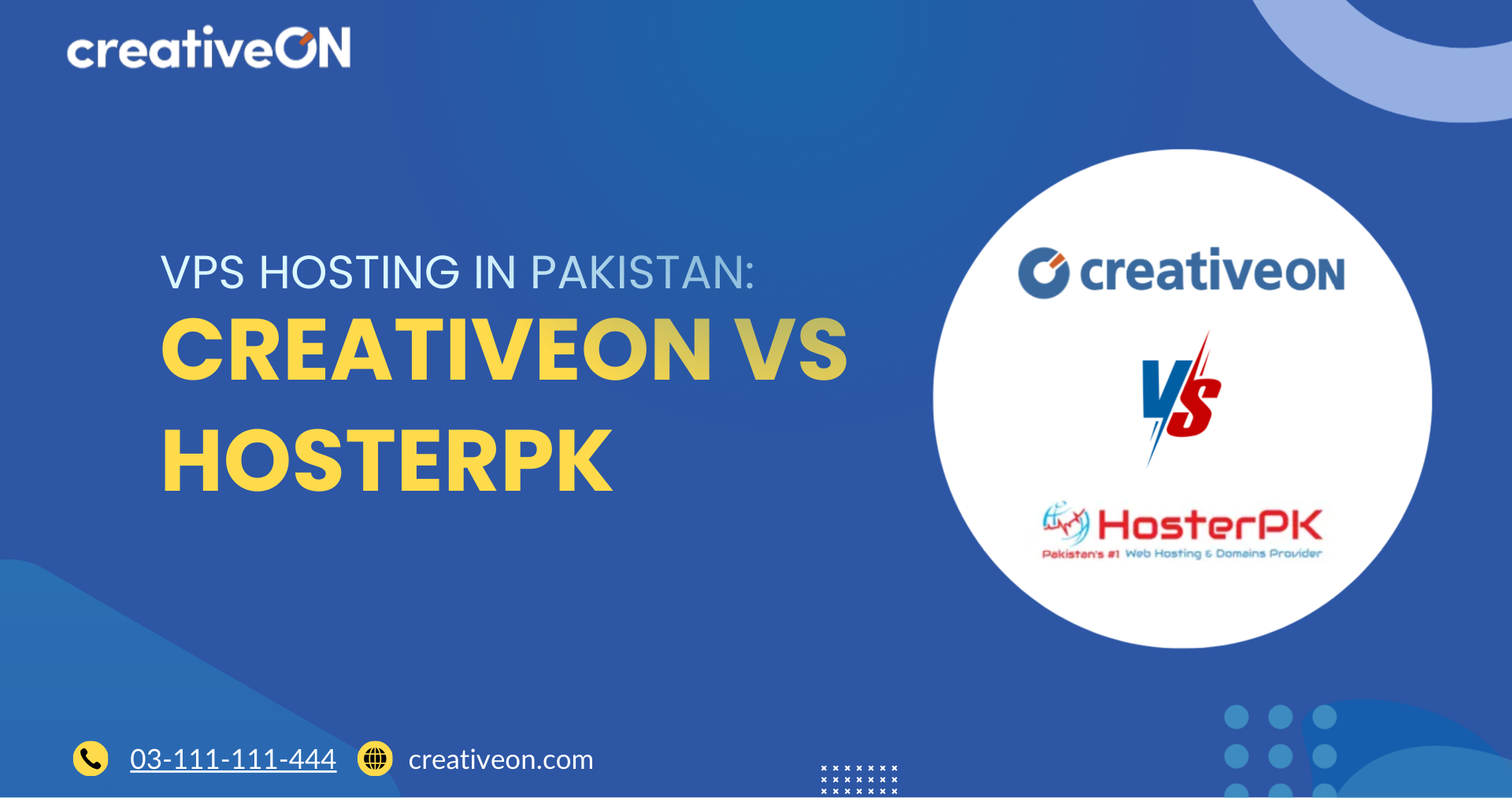 VPS Hosting in Pakistan: CreativeON vs HosterPK