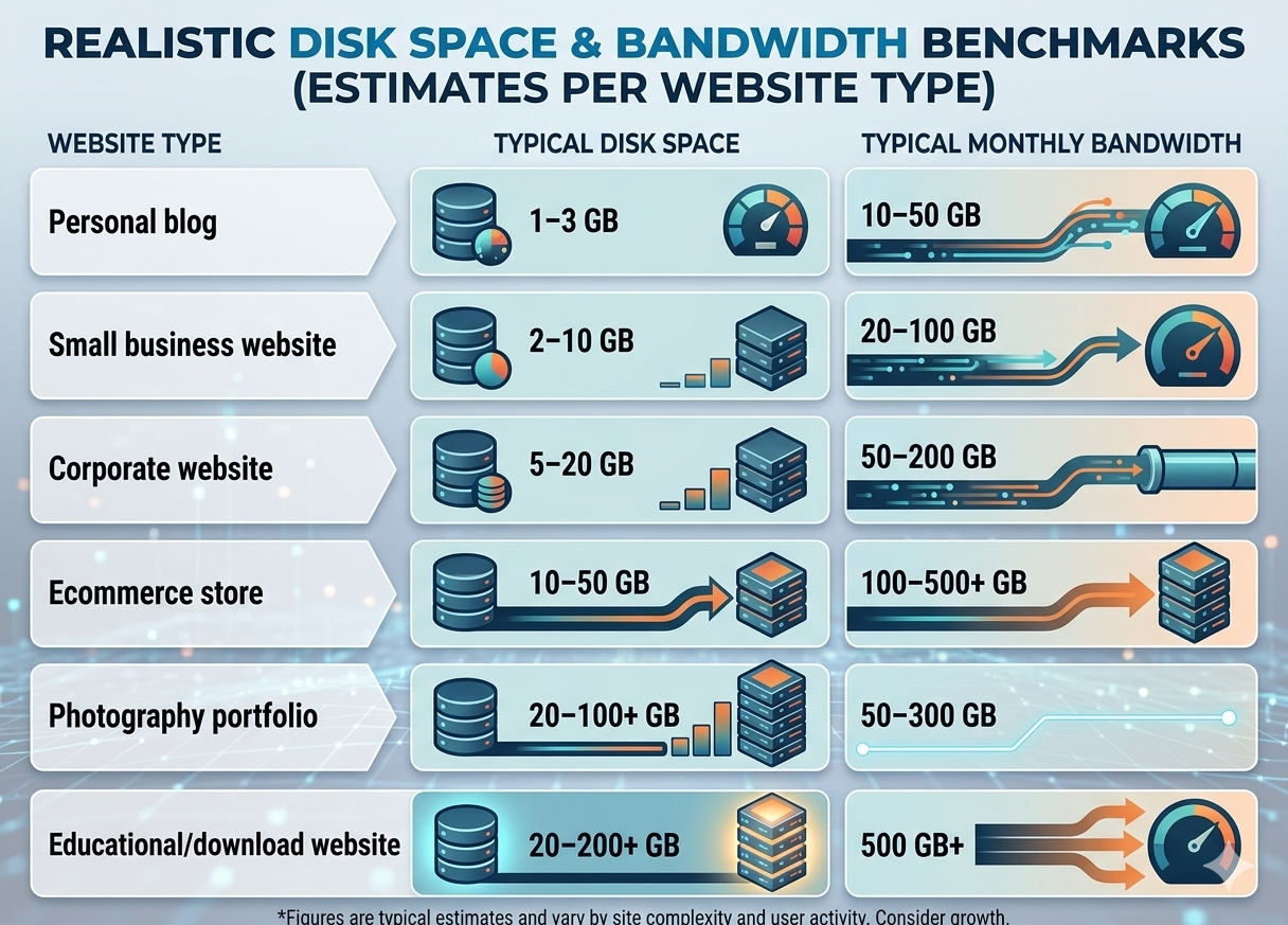 Realistic Disk Space & Bandwidth Benchmarks