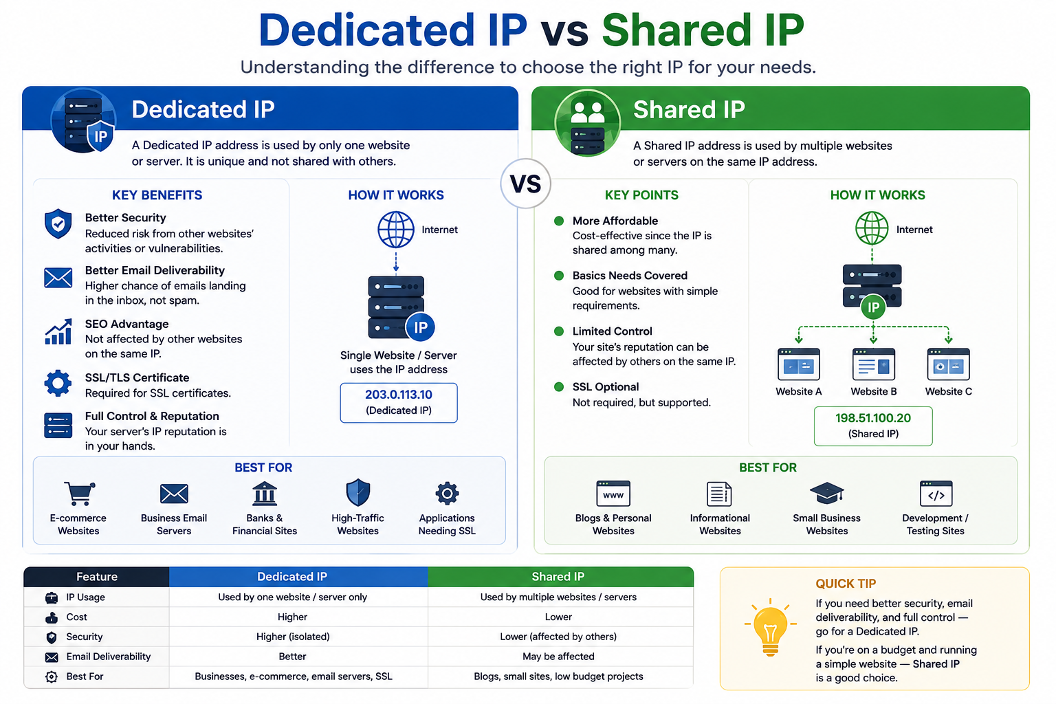 Dedicated IP vs Shared IP