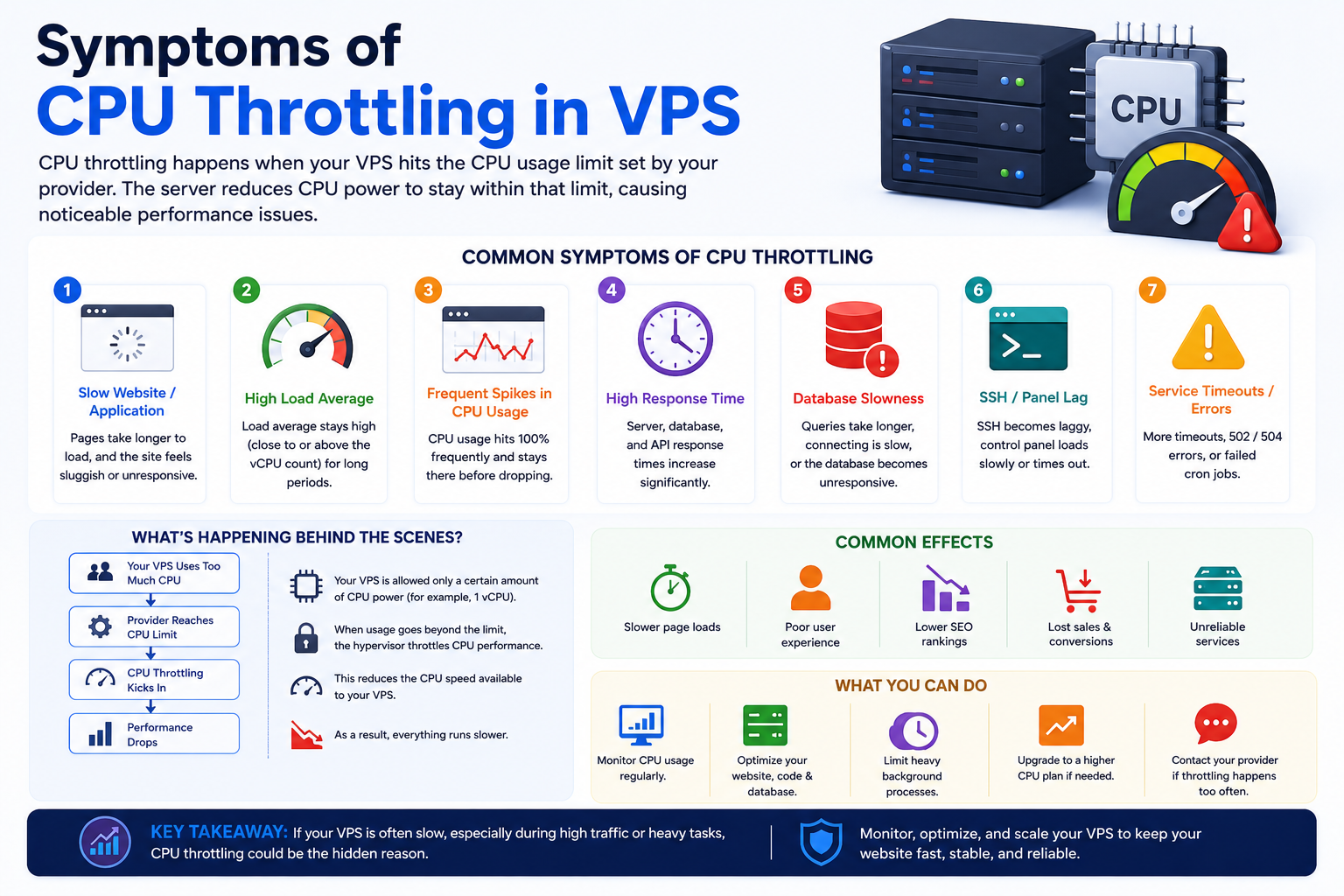 Symptoms of CPU Throttling in VPS