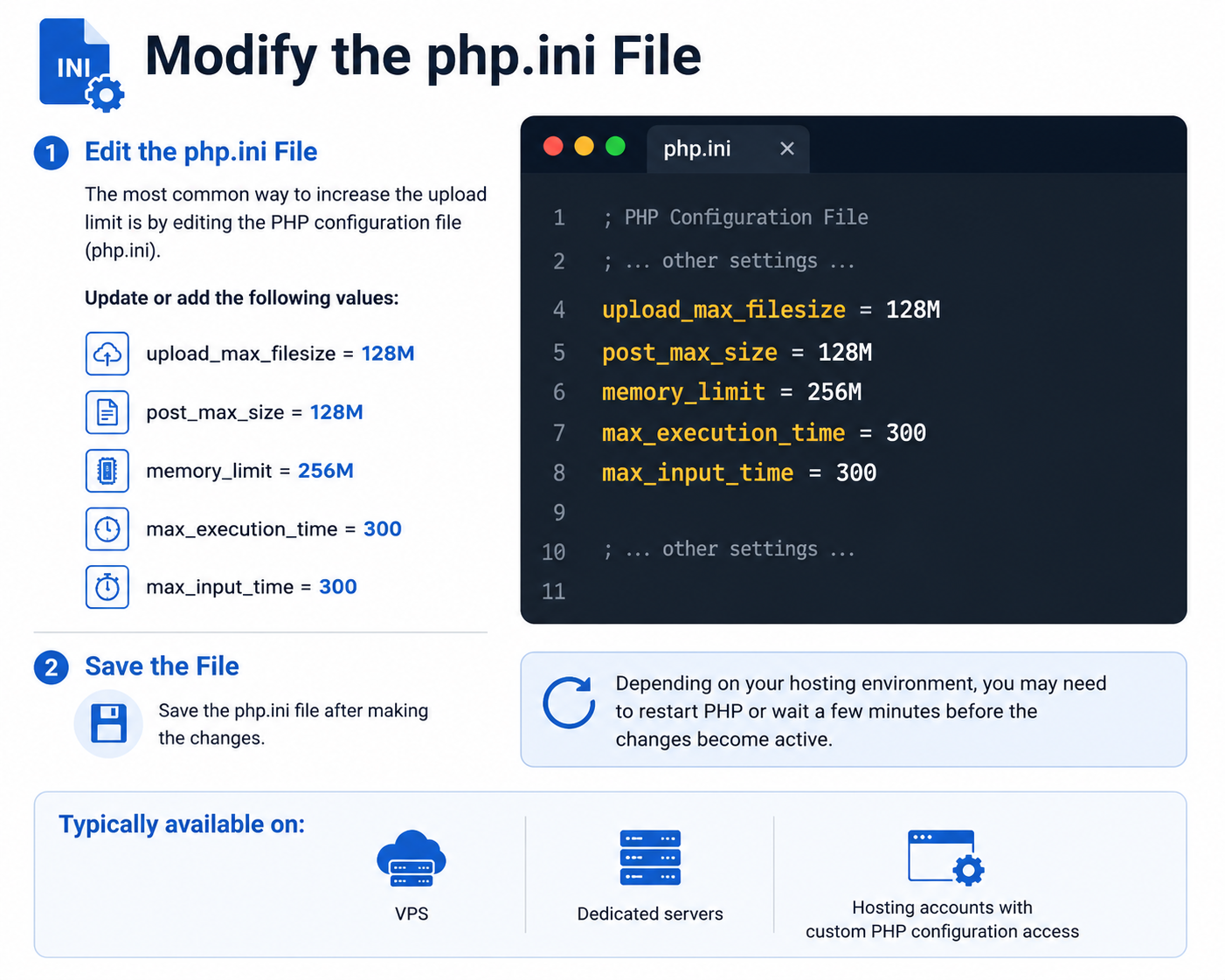 Modify the php.ini File