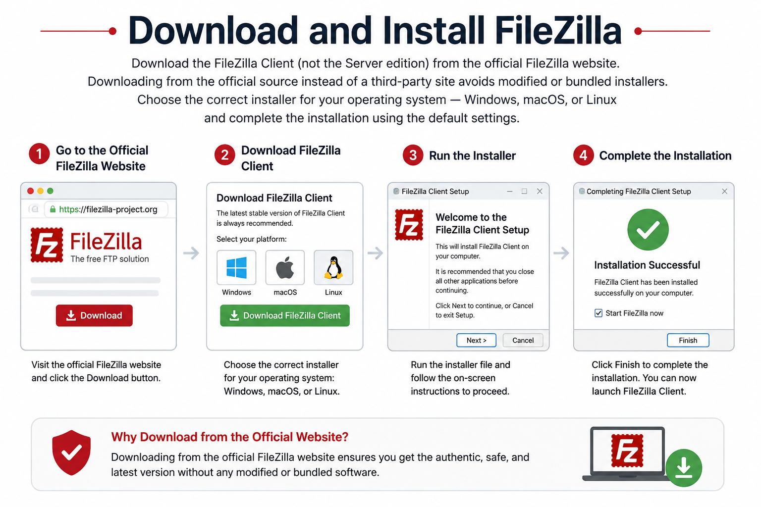 Download and Install FileZilla