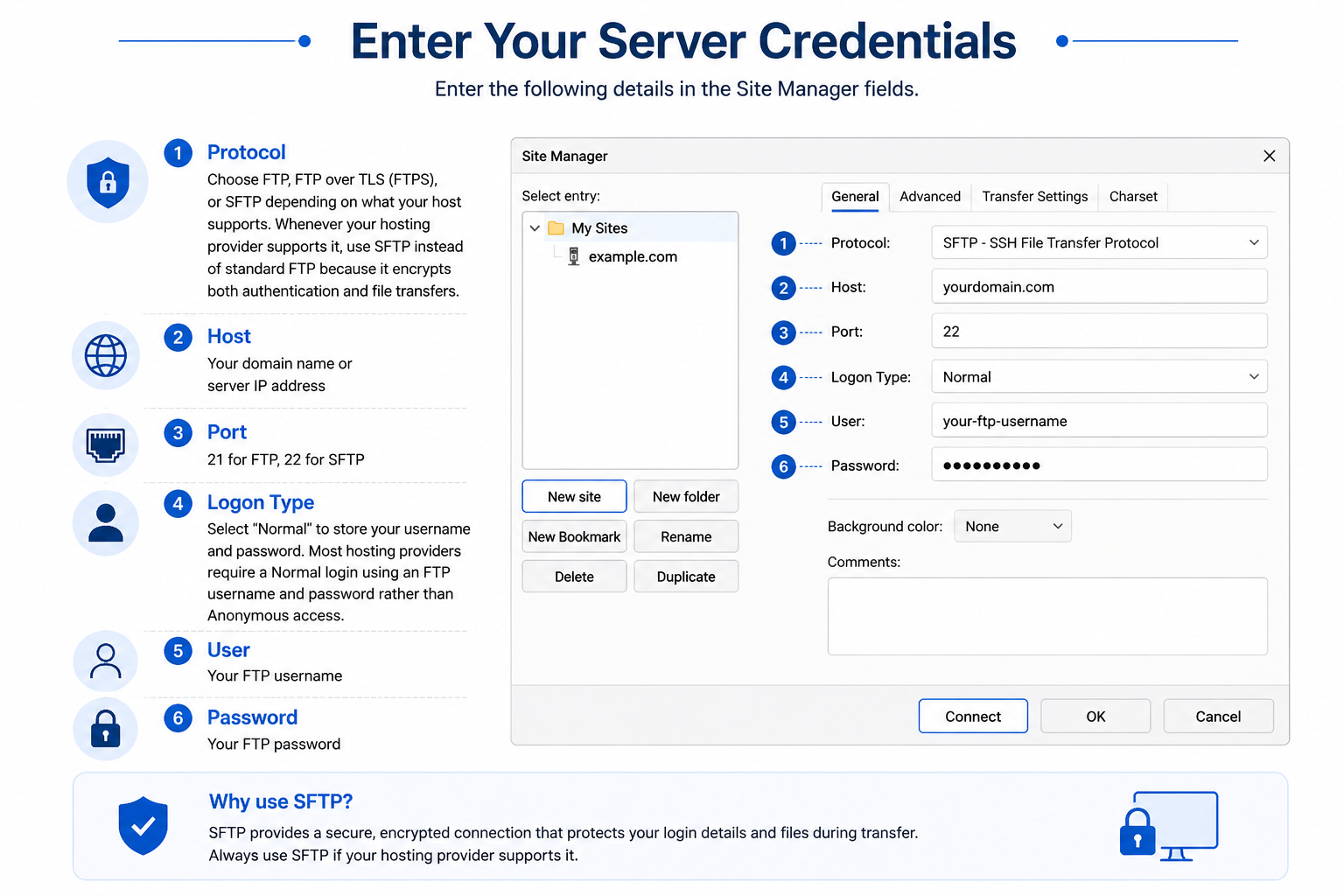 Enter Your Server Credentials