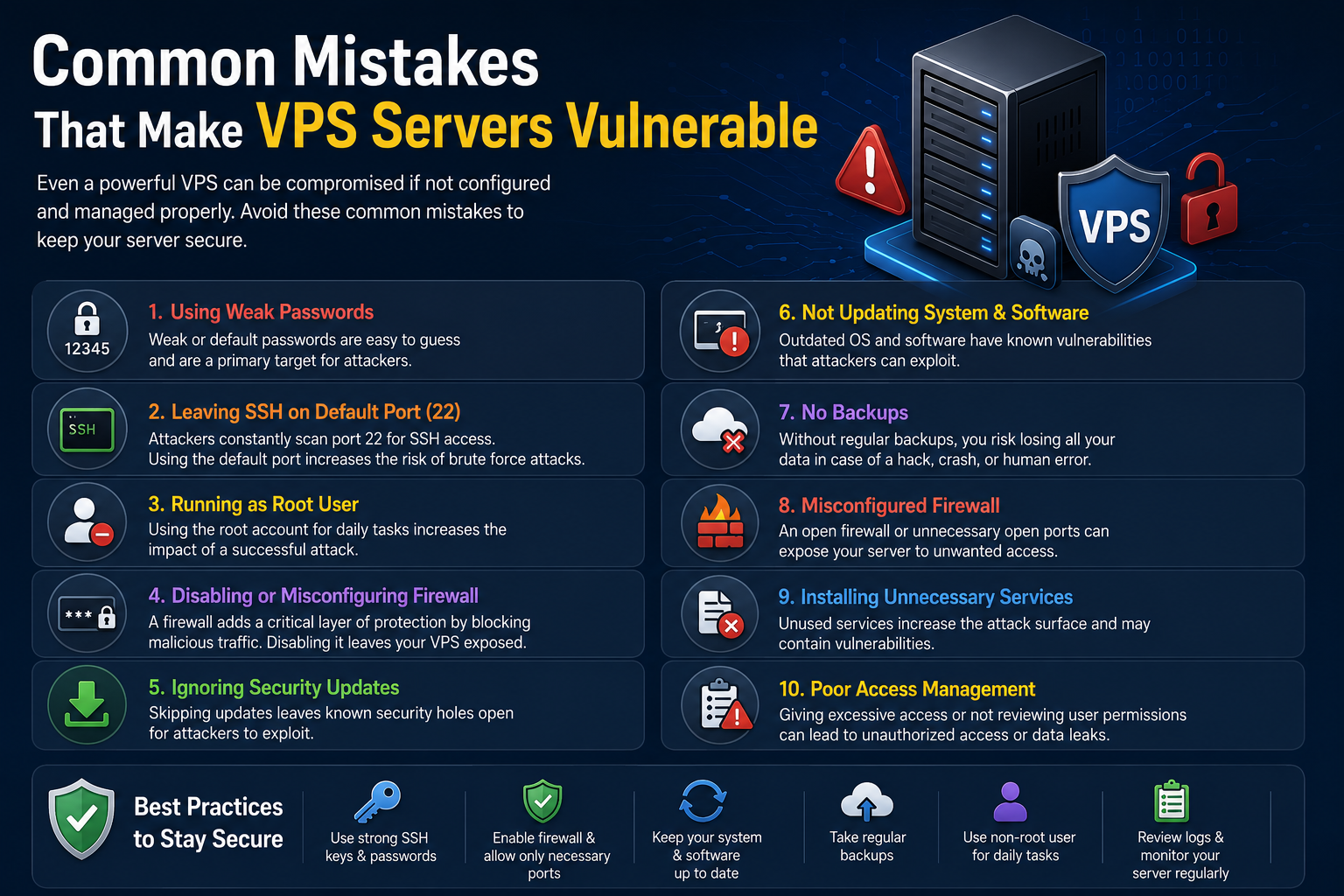 Common Mistakes That Make VPS Servers Vulnerable