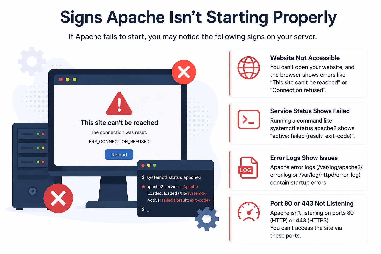 Signs Apache Isn't Starting Properly