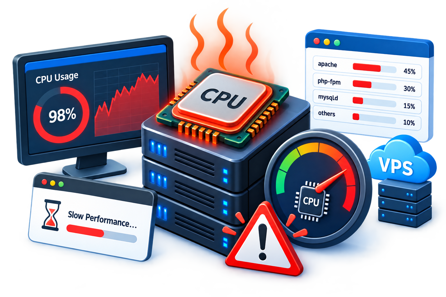 Signs of High CPU Usage on a VPS