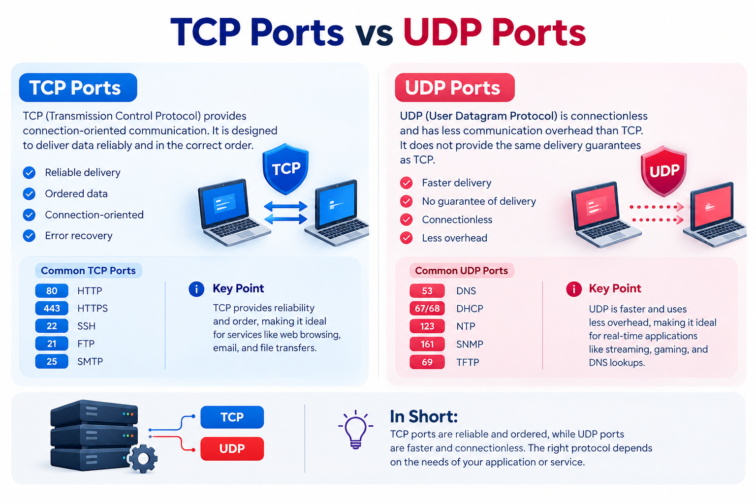 TCP Ports vs UDP Ports