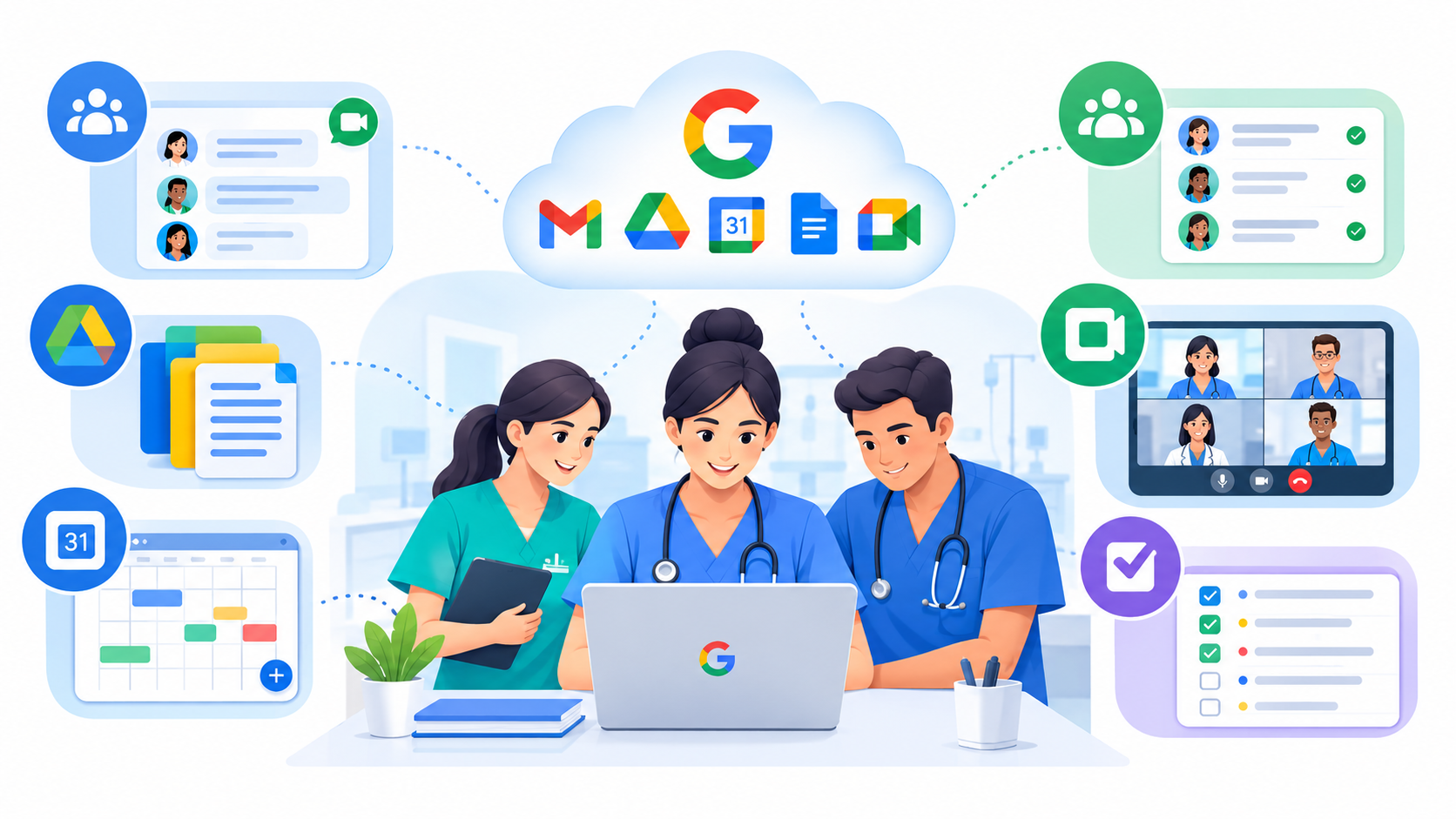 How Nurses Can Use Google Workspace for Team Communication and Organization